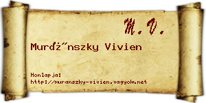 Muránszky Vivien névjegykártya